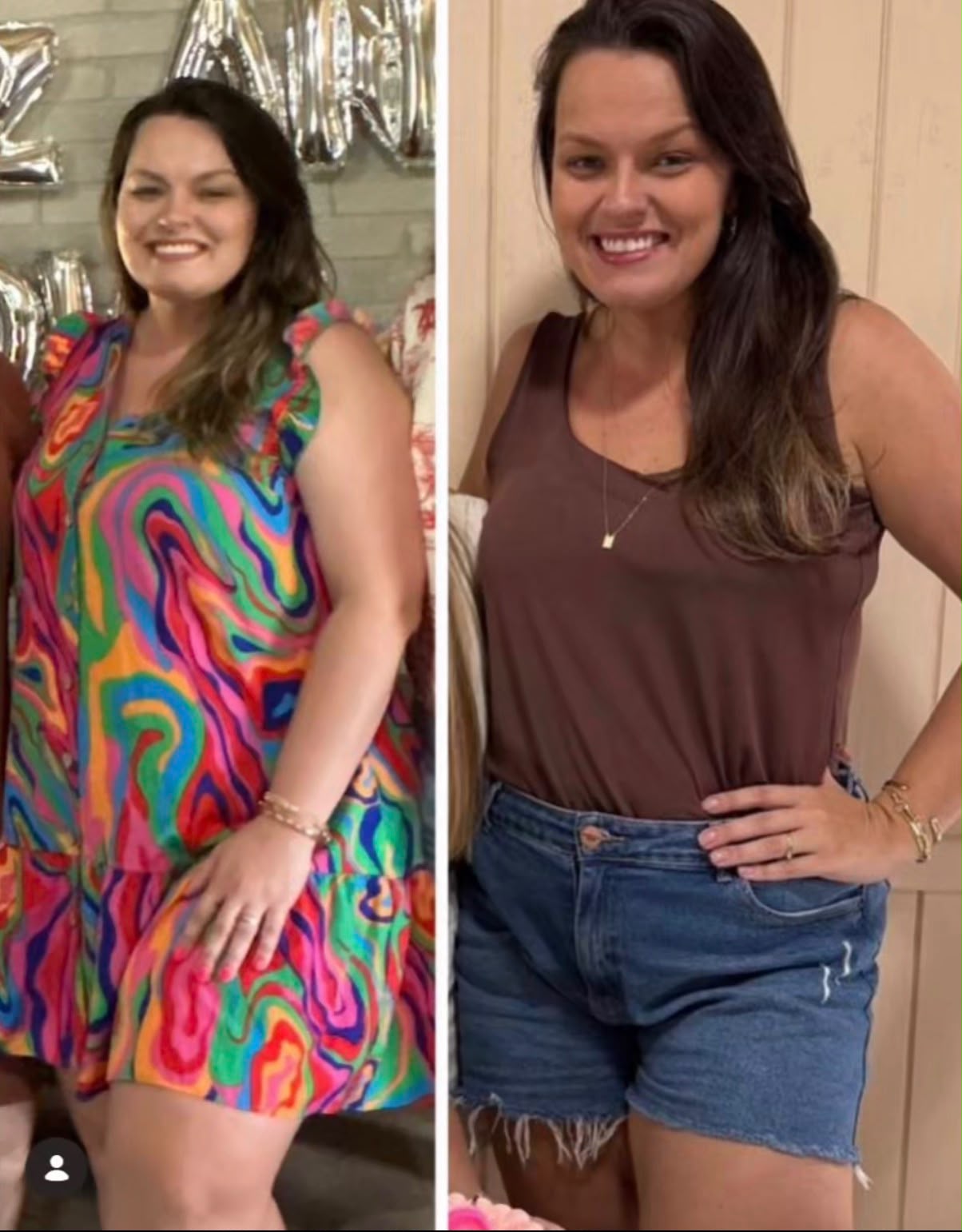 Fotos de diferentes fases de uma aluna da StrongGirl — caso 1