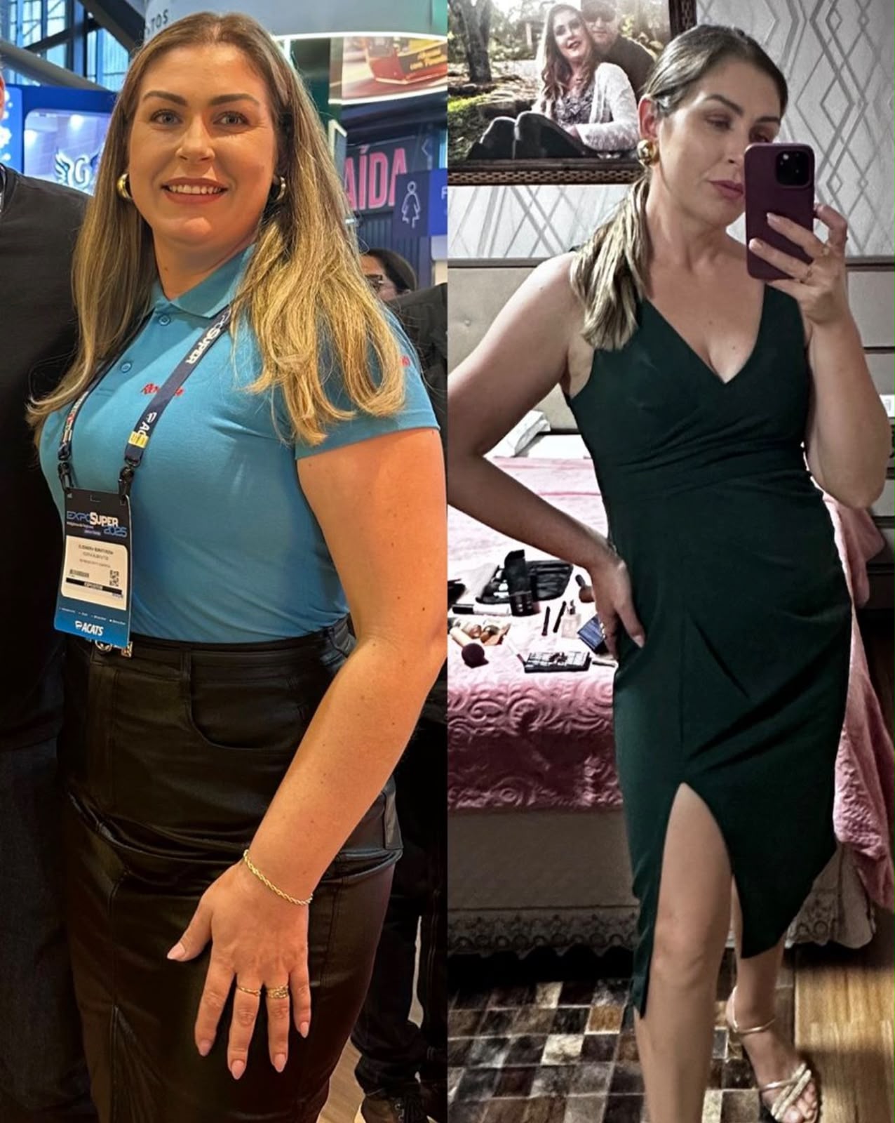 Fotos de diferentes fases de uma aluna da StrongGirl — caso 3
