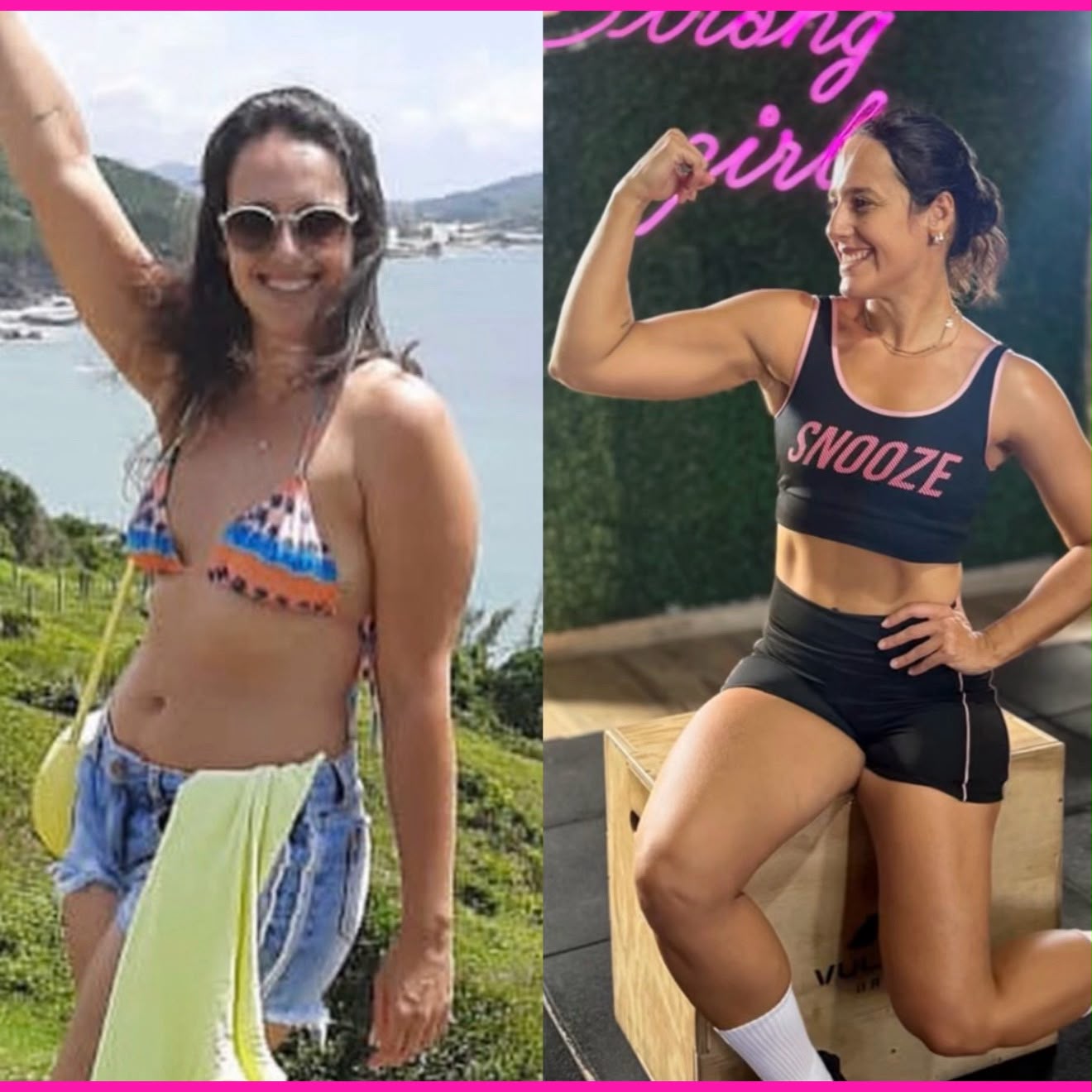 Fotos de diferentes fases de uma aluna da StrongGirl — caso 4